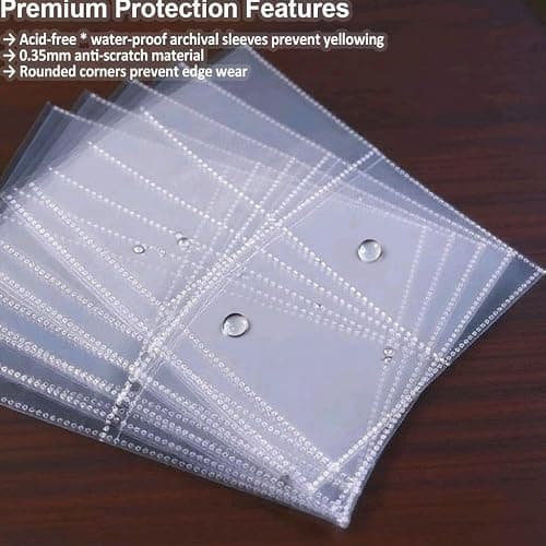 40 Pack - 320 Pockets A5 Binder Sleeves (2.6"x3.6") - Double-Sided 4 Pocket Kpop Photocard Protector Pages - Ultra-Clear Trading Card Sleeves for Game Cards, Collectibles, & Trading Cards thumbnail 5