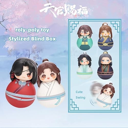 RZAHUAHU Heaven Official Blessing Tumbler Blind Box Hua Cheng Xie Lian Chibi Figure Anime Tilting Doll Gift (1 Pcs) thumbnail 4