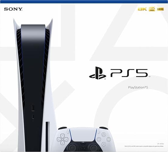 Sony Playstation 5 Disc Version PS5 Console - 4K-TV Gaming, 120Hz 8K Output, 16GB GDDR6, 825GB SSD, WiFi 6, Bluetooth 5.1 (Renewed) White thumbnail 3
