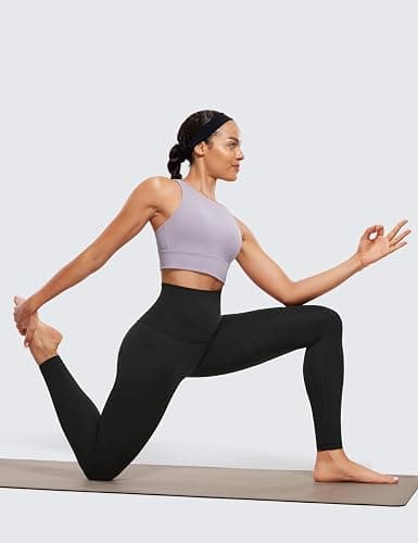 CRZ YOGA Butterluxe Super High Waist Leggings 28" - Full Length Buttery Soft Womens Yoga Pants Over Belly thumbnail 3