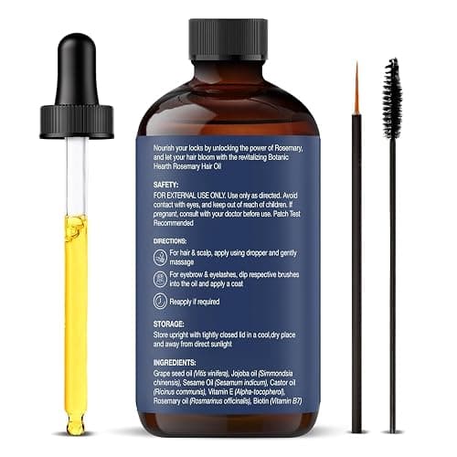 Botanic Hearth Rosemary Oil for Hair Growth - 2 Fl oz | Enriched with Biotin, Castor & Jojoba | Hair Relaxers & Dry Scalp Treatment | Color Safe | Suitable For All Hair Types thumbnail 3