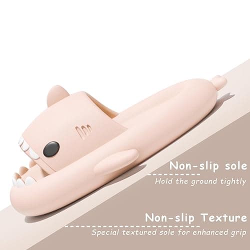 rosyclo Shark Slides for Women and Men, Cute Shark Slippers Adult Youth Cloudy Summer Soft Lightweight Anti-Slip Thick Sole Beach House Cloud Cushioned Shower Slide Sandals Indoor Outdoor thumbnail 4