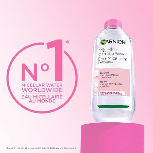 Garnier Micellar Cleansing Water, All-in-One Cleanser & Gentle Makeup Remover, For All Skin Types Including Sensitive. 400ml thumbnail 6