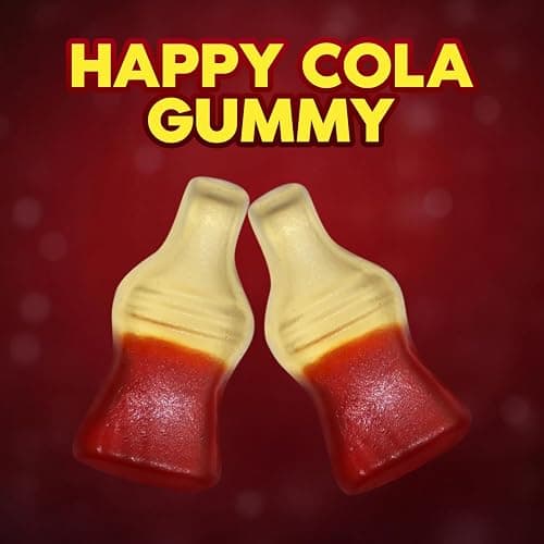 Happy Cola Gummy Candy 2 Pound Bag – Bulk Chewy Cola-Flavored Gummy Bottles Candies for Parties, Candy Buffets, Snacks, and Treats thumbnail 7