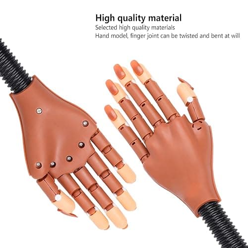 LIONVISON Practice Hand for Acrylic Nails, Flexible Nail Practice Hands Training Kits, Fake Manican Hands for Nails Practice, Movable Nail Maniquin Hand with 300PCS Nail Tips, File, Brush and Clipper - TypeA-nail hand with tools thumbnail 5
