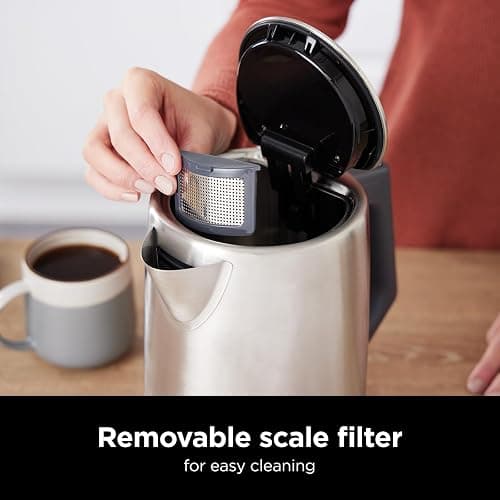 Ninja Perfect Temperature Kettle, 1.7L, with Temperature Control, LED Display, Easy to Use Kettle with Rapid Boil and Temperature Hold, Stone/Gold KT201UKSTGD thumbnail 13
