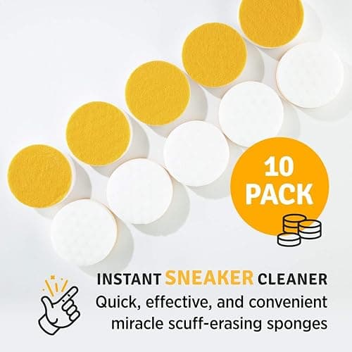 SneakERASERS Sole and Sneaker Cleaner - Premium Shoe Cleaning Kit with Dual-Sided Sponges - Effective Shoe Cleaner for White Sneakers, Tennis Shoes - Easy, Gentle Rub Design, 10 Pack thumbnail 4