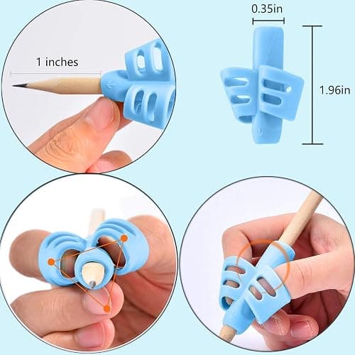 JuneLsy Pencils Grips Pencils Grips for Kids Handwriting Posture Correction Training Writing AIDS for 2-4 Year Kids toddler Preschoolers Students Children Special Needs (6PCS) thumbnail 2