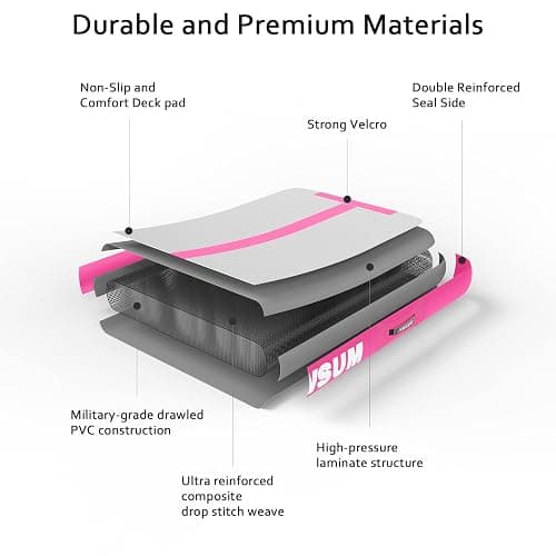 AWSUM Inflatable Gymnastics Mat 10ft/13ft/16ft/20ft/23ft Training mat 4/8 inches Thick tumbling mat with Electric Pump for Home/Gym/Outdoor thumbnail 5