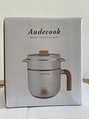 Audecook Hot Pot Electric with Steamer, 1.5L Portable Nonstick Rapid Noodles Cooker, Travel Electric Skillet with Dual Power Control for Ramen/Pasta/Soup/Steak/Egg/Oatmeal (White) thumbnail 10