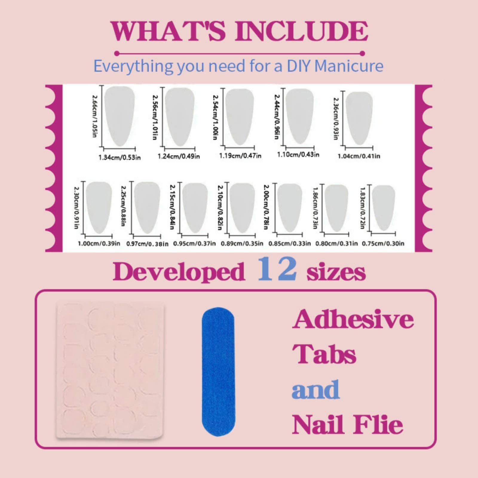 24pcs 3D Mermaid Press On Nails | Blue Ocean Starfish & Shell Design | Medium Almond False Nails 12 Sizes + Nail File + Jelly Glue | Fake Nails for Women Girls thumbnail 2