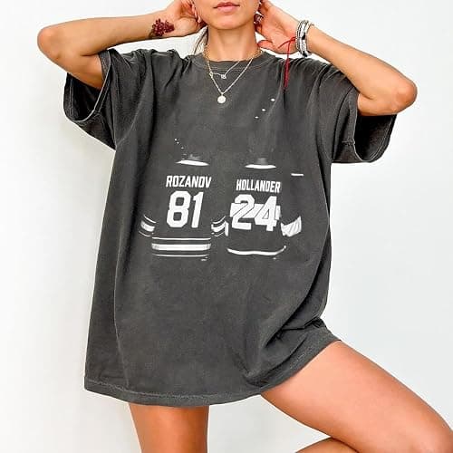 Hollander Rozanov Hockey Shirt, Connor Ilya T-Shirt, Queer Hockey Fan Tee Multicolor thumbnail 2