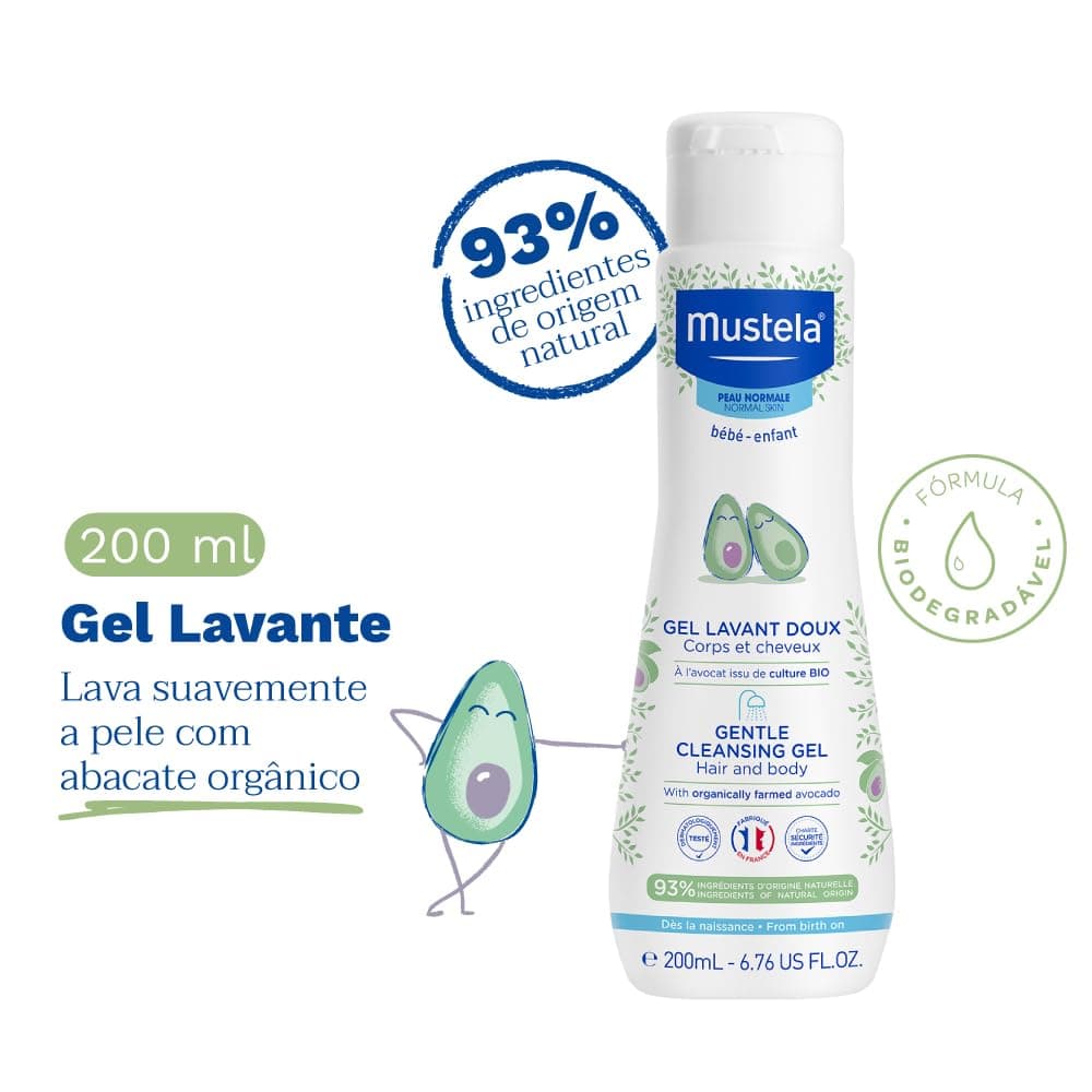 Mustela Kit Essenciais Bebê e Criança - Gel Lavante 200ml + Shampoo Recém-Nascido 150ml + Hydra Bebê 100ml + Água de Limpeza 100ml + Creme Vitaminado Preventivo De Assaduras 54g - Edição limitada thumbnail 6