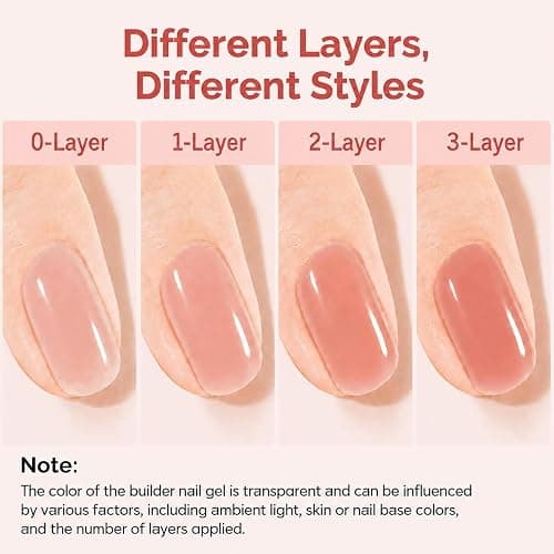 modelones Nail Strengthener and Growth Nail Hardener Nude Fall Nail Polish | Extra Strong and Growth Nail Repair Damaged Nails Strengthening Polish Ridge Filler for Nails & Toenails 15ML thumbnail 2