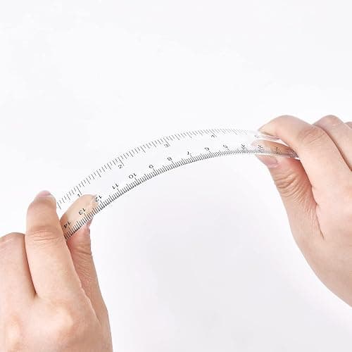 Unjoo Clear Plastic Ruler 6 Inch Straight Rulers, for School, Office, 2pcs | Shatterproof Rulers, with Inches and Centimeters, Easy-to-Read Markings, Plastic Drafting Measuring Ruler thumbnail 6