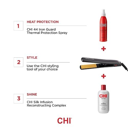 CHI Tourmaline Ceramic Flat Iron Hair Straightener 1", Professional Hair Styling Tool for Silky Smooth Hair, Frizz Control & Curling, Pure Pink 1" Plates thumbnail 9
