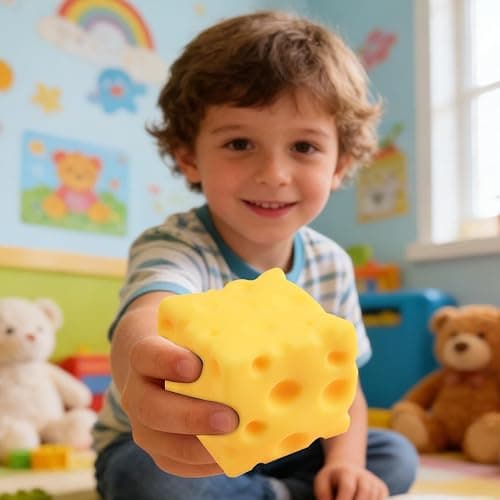 Big Cheese Squishy Toy, Yellow Squishy Cheese Toy, Cute Stress Relief Squishys Cheeses Squeeze Fidget Toys, Fun Soft Shapeable Simulation Cheeses Stress Balls Food Sensory Toys, for Adults & Kids thumbnail 4