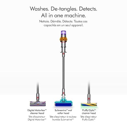Dyson V15s Detect Submarine​ Wet Dry Vacuum, Yellow/Nickel thumbnail 8
