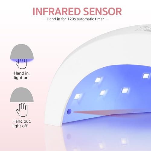 GAOY Fast Curing Lamp Professional Salon-Graded UV LED Curing Light with Powerful 30 LED Beads and Automatic Infrared Sensor 3 Timers for Gel Nail Polish Acrylic Gel Nail Dryer thumbnail 4