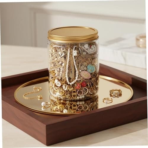 Perodlly Gold Mystery Jewelry Jar Set | 10-piece Mystery jar Set, Assorted Gold-tone Earrings, Rings, Necklaces, Gift-ready Packaging For Women. thumbnail 3
