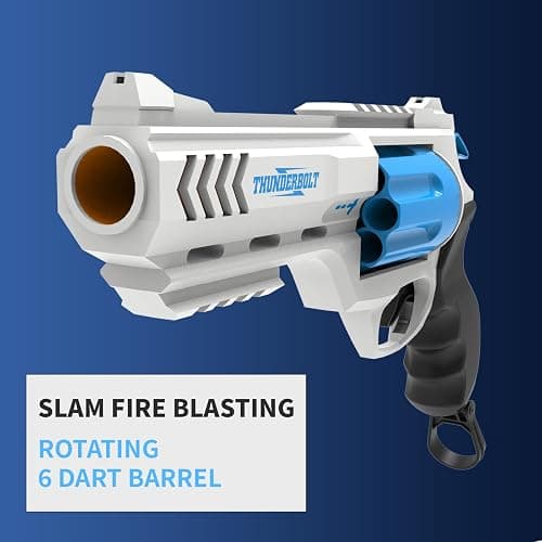 2 Pack Foam Dart Blaster Set for Kids with 40 Darts, 8 Dart Rotating Barrel, Kids Outdoor Games for Boys and Girls, Teens Ages 8+ thumbnail 6