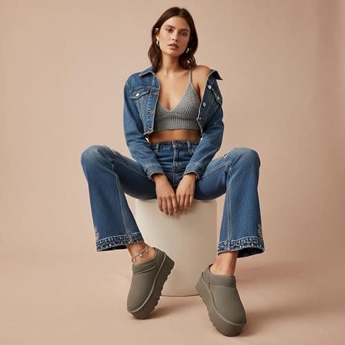 CUSHIONAIRE Huggy-2 Platform Slippers for Women, Cozy Genuine Suede Slip-On Ankle Boots for Indoor Outdoor Wear, Womens Slippers thumbnail 8