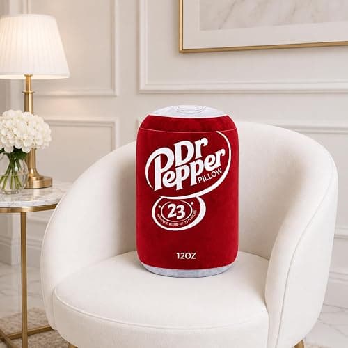 Dr Pepper Pillow Plush, Soda Can Shaped Throw Pillow, Funny Food Plush Cushion, Soft Decorative Pillow for Couch Bed Office, Funny Pillow for Any Occasion, Cute Aesthetic Room Decor for Kids & Adults thumbnail 5