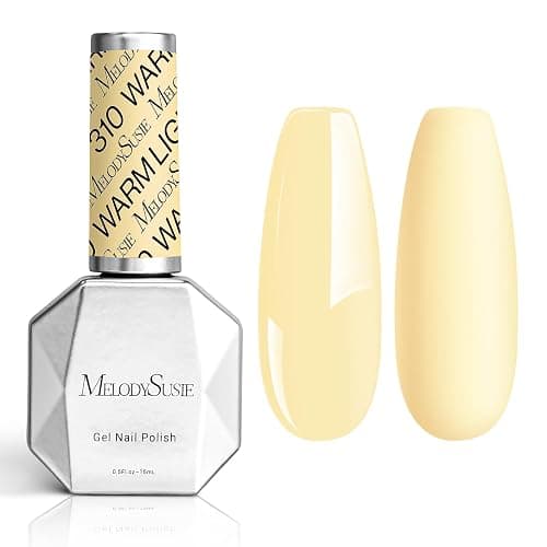 MelodySusie Thick Yellow Gel Nail Polish,0.5fl oz Pastel Soak Off UV LED Creamy Yellow Gel Polish Gift for Women Nail Art Manicure Salon DIY Nail Design Decoration at Home-310-A1902 - Image 1