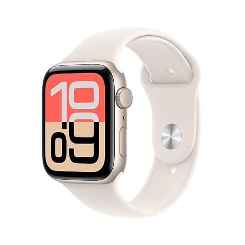 Apple Watch SE 3 [GPS 44mm] Smartwatch with Starlight Aluminum Case with Starlight Sport Band - M/L. Fitness and Sleep Trackers, Heart Rate Monitor, Always-On Display, Water Resistant - Image 1