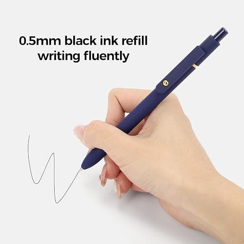 Ddaowanx Gel Pens, 12 Pcs 0.5mm Quick Dry Black Ink Pens Fine Point Smooth Writing Pens, Cute Office School Supplies Gifts for Women (12 Pcs Vintage-Black Ink) thumbnail 5