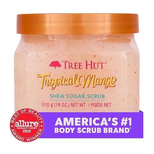 Tree Hut Tropical Mango Shea Sugar Scrub, Mothers Day Gifts, Exfoliating, Hydrating & Moisturizing Body Scrub with Shea Butter & Nourishing Essential Oils, Smooth & Soften Skin, 18 oz thumbnail 4
