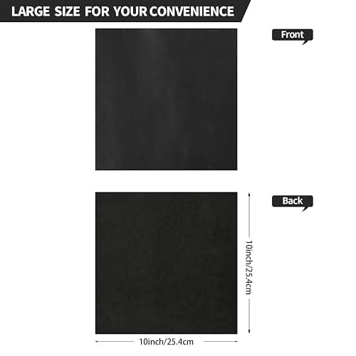 RingSun Genuine Leather Sheets for Leather Craft (2mm), Full Grain Leather for Tooling Craft Sewing(10''X10'', Black) thumbnail 3