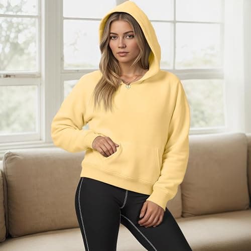 YARBCEN Womens Winter Fleece Hoodies Sweatshirts - Long Sleeve Pullover Sweaters With Pocket 2025 Fashion Outfits thumbnail 2