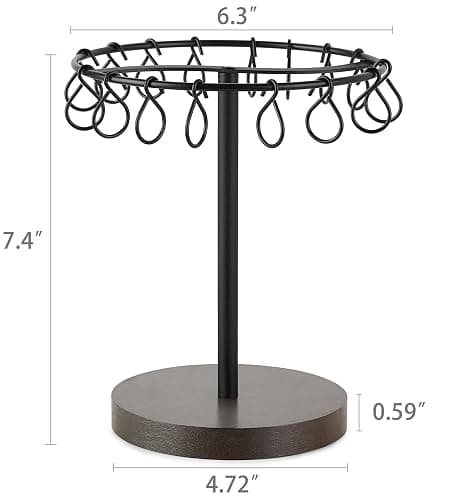 Dahey Metal Claw Clip Organizer Holder Stand Storage Display Hair Accessories Bedroom Bathroom College Dorm Room Decor for Women and Girls, Brown thumbnail 3