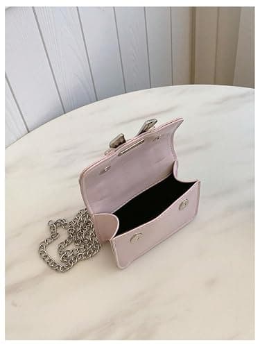 RoseSeek Women's Bow Knot Chain Cross Body Handbag Flap Mini Squared Shoulder Bags thumbnail 4