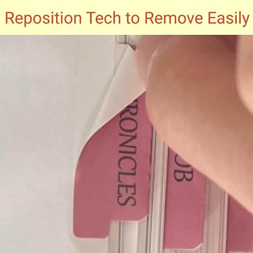 Laminated Bible Tabs, Reposition Large Print Stickers, Easy to Read and Apply Bible Tabs for Women and Man (White Pink) thumbnail 2