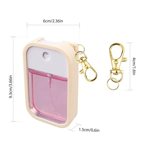 COCGVEL Silicone Case Compatible with Touchland Hand Sanitizer Spray, Protective Case with Keychain for Power Mist and Glow Mist 1 fl oz, Hand Sanitizer Spray Accessory (Blush Beige, 1 Ounces) thumbnail 6