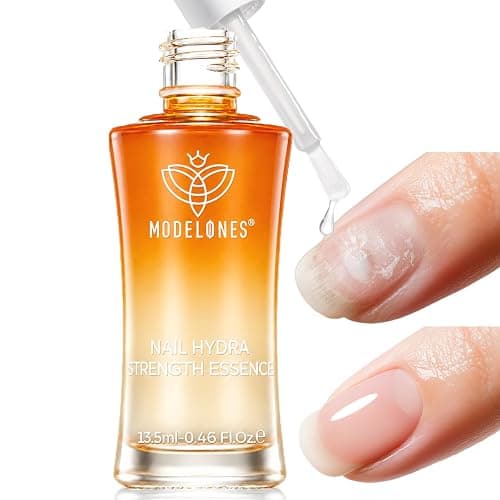 Modelones Nail Strengthener and Growth, Water-Based Nail Hardener Repair | Nail Hardener Extra Strong and Growth 3-in-1 Clear Nail Repair Mode Strengthening Polish Care Gifts Women 13.5ml 0.46 Fl Oz - Image 1