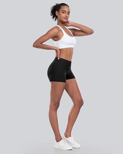 CHRLEISURE High Waisted Spandex Biker Shorts, Workout Booty Soft Yoga Shorts for Women thumbnail 4