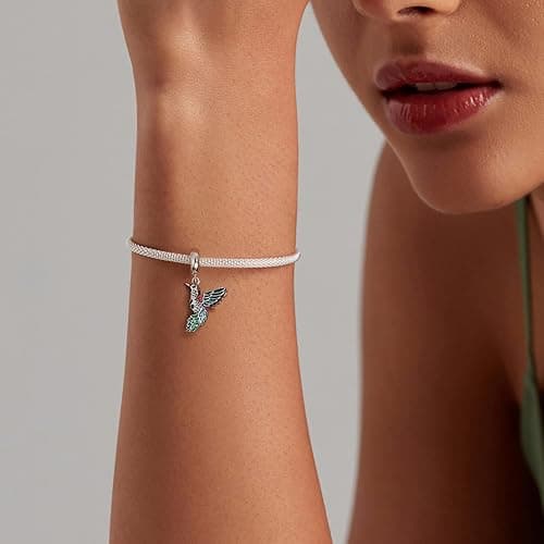 VOROCO Butterfly Dragonfly Cat Charm for Bracelet Cute Animal Collection Bead & Charm for Women Girls 925 Sterling Silver Pendant & Dangle Charm Jewelry for Bracelet and Necklace thumbnail 2