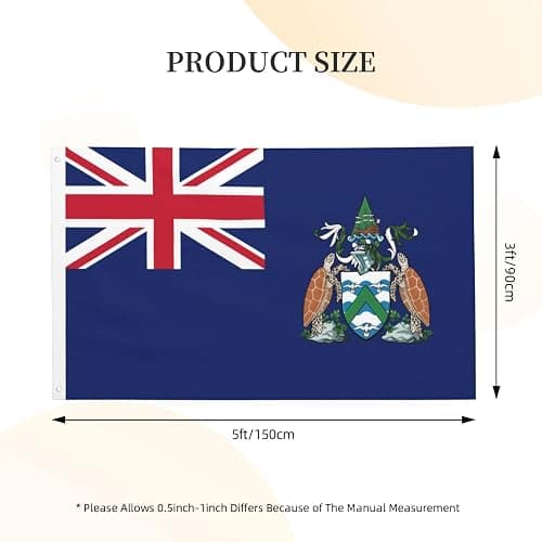 Flag Of Ascension Island Flag 3x5 Ft Durable Polyester Double-Sided Outdoor Decorative Banner Home Patio Flags Yard Welcome Flag thumbnail 3