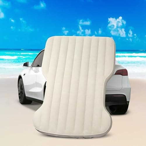 VINBYEE Customized for Tesla Model Y Mattress, Self-Inflating Portable Camping Mattress, Tesla Model Y Accessories 2025-2021, Comfort Car Sleeping Mattress with Cordless Charging Air Pump, Storage Bag - Image 1