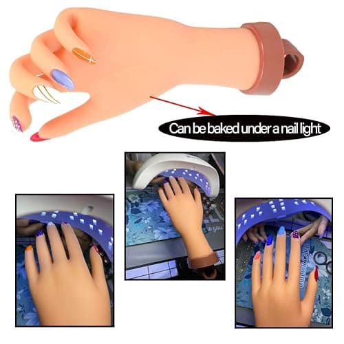 FU SHEN Practice Hand for Acrylic Nails,Mannequin Hands for Nails Practice,Nail Art Hand Nail Training Hand Nail Fake Hand Nail Hand Practice Acrylic Nail Hand 1Pcs Nude Hand thumbnail 5