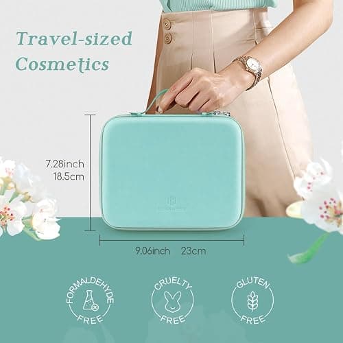 Color Nymph Beginner Makeup Kits Gift for Teens, Makeup Palettes with Reusable Handbag Includes 36 Colors Eyeshadow Blushes Bronzer Highlighter 4 Colors Lipgloss, Lip Oil Brushes Mint Green thumbnail 3
