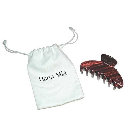 Hana Mia Large Hair Clips for Women - Burgundy Hair Claw, Burgundy Hair Clip, Claw Clip, Wine Maroon 4 Inch No-Slip for Thick or Thin Hair (Burgundy) thumbnail 5