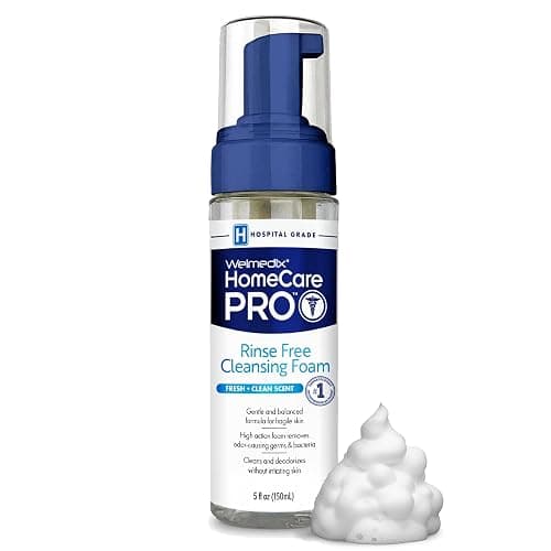 Welmedix No Rinse Cleansing Foam - Rinse Free & Waterless Body Wash | 3-in-1 Shampoo & Foaming Cleanser - Hospital Grade & pH Balanced - Gentle on Sensitive Skin - 5oz - Image 1