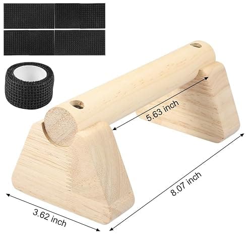 Kalekey Wooden Parallettes Bars, Calisthenics Equipment for Handstand Training, Mini Handle Pumps, Push Up Bars Fitness, Calisthenics Bar, Handstand Blocks and Pushup Handles for Men thumbnail 7