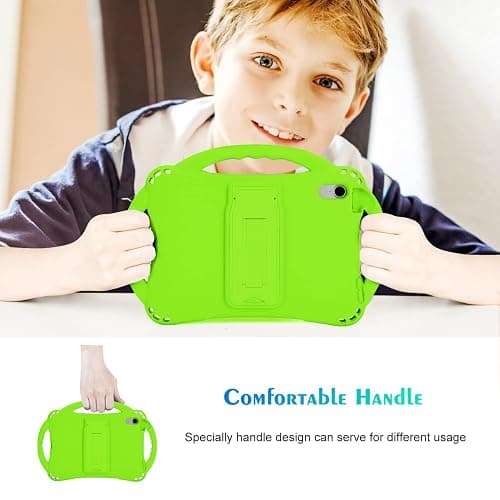 TopEsct Kids Case for iPad mini 7 (A17 Pro) 2024 /iPad Mini6 2021, Shockproof Silicone Cover with Handle Stand for 8.3" iPad mini 6th/7th Gen,Green thumbnail 3