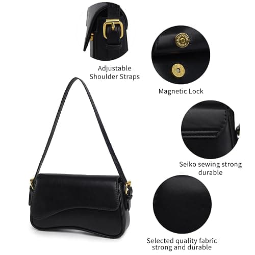 PU Leather Tote Bag for Women with 2 Removable Straps and Zipper Closure thumbnail 6