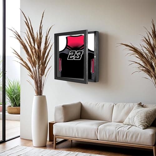 T Shirt Display Frame,Solid Wood T-Shirt Display Frame with UV Protection Acrylic,for S/M/L Shirts,T-Shirt Picture Frame,Wall Mount or Desktop Display Case for T-Shirts, Jerseys, Memorabilia thumbnail 7